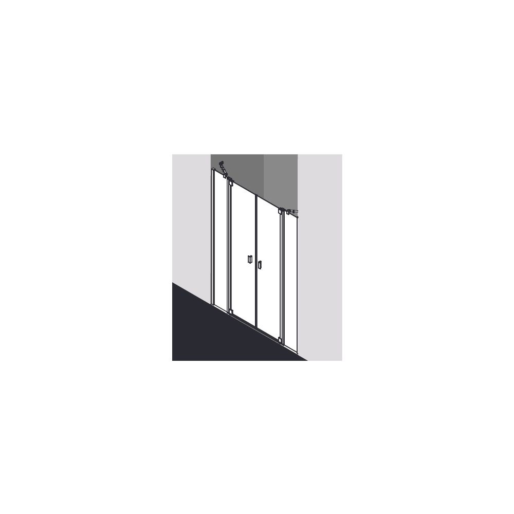 Kermi Duschkabine Raya Pendeltür mit Festfeldern PTF 2000x1300x32mm ESG SR Opaco 6... KERMI-RAPTF13020VYK 4051484429784 (Abb. 8)