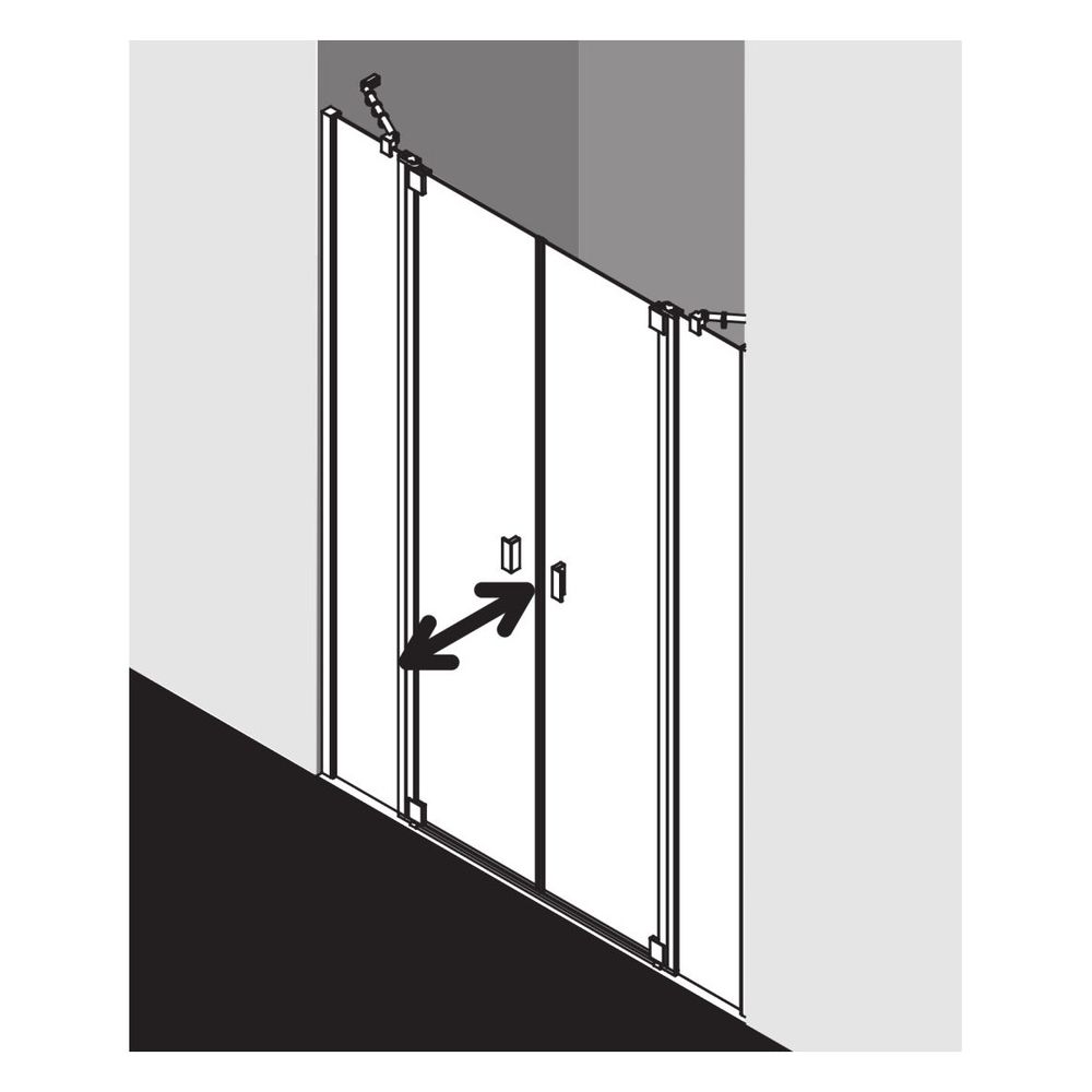 Kermi Duschkabine Raya Pendeltür mit Festfeldern PTF 2000x1300x32mm ESG SR Opaco 6... KERMI-RAPTF13020VYK 4051484429784 (Abb. 4)
