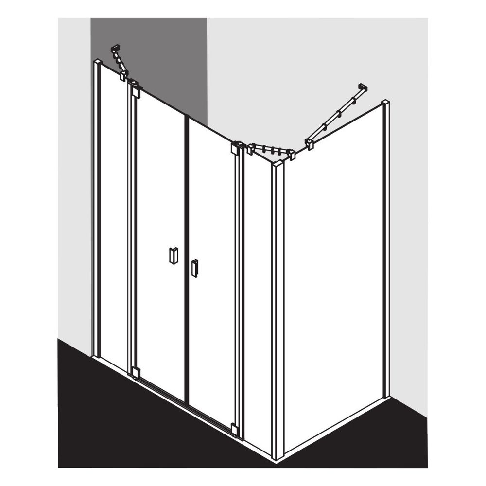 Kermi Duschkabine Raya Pendeltür mit Festfeldern PTF 2000x1300x32mm ESG SR Opaco ... KERMI-RAPTF13020VYK 4051484429784 (Abb. 13)