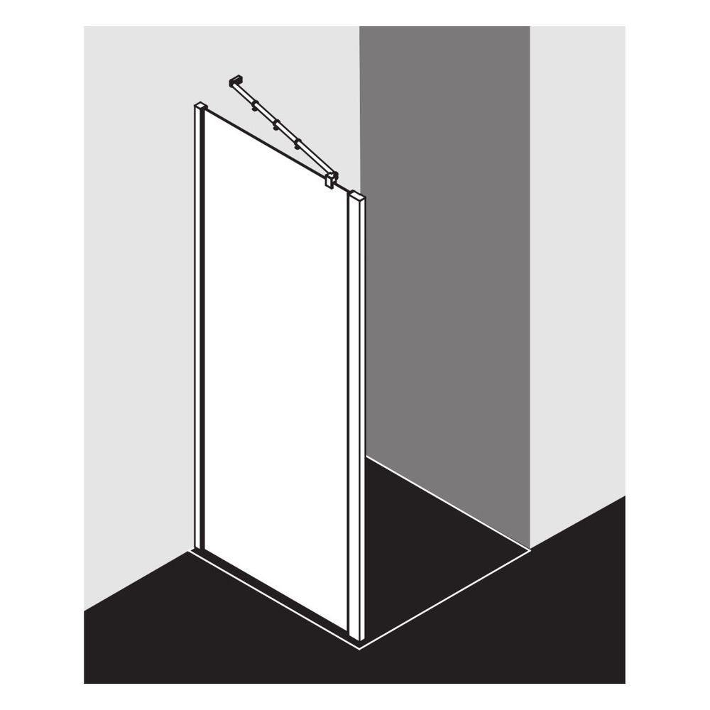 Kermi Seitenwand Raya TWD 2000x1000x32mm ESG Klar 6mm Silber Mattglanz Anschlag li... KERMI-RATWD100201PK 4051484207900 (Abb. 4)