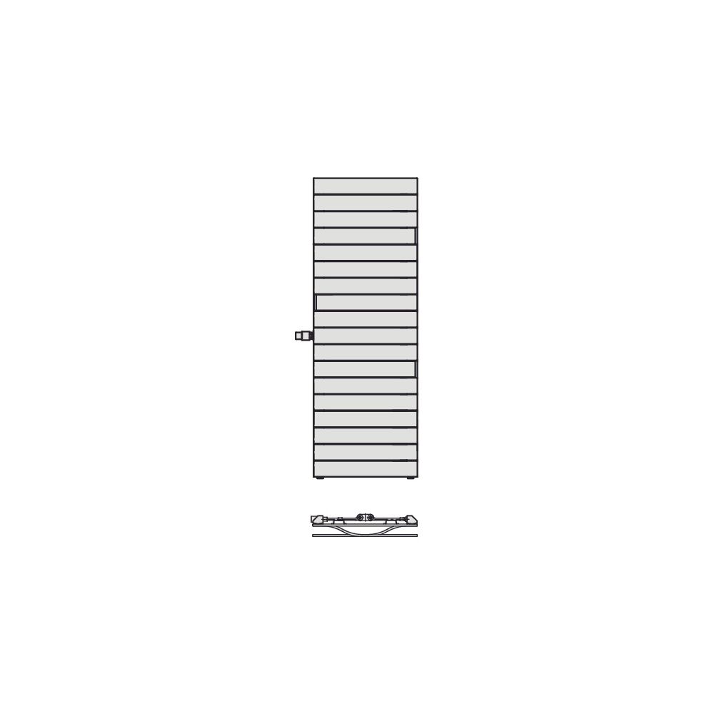 Kermi Tabeo-V Designheizkörper1757x101x600mm, Thermostatkopf rechts, 1059W bei 7... KERMI-TBV101800602RXK 4037486418131 (Abb. 9)
