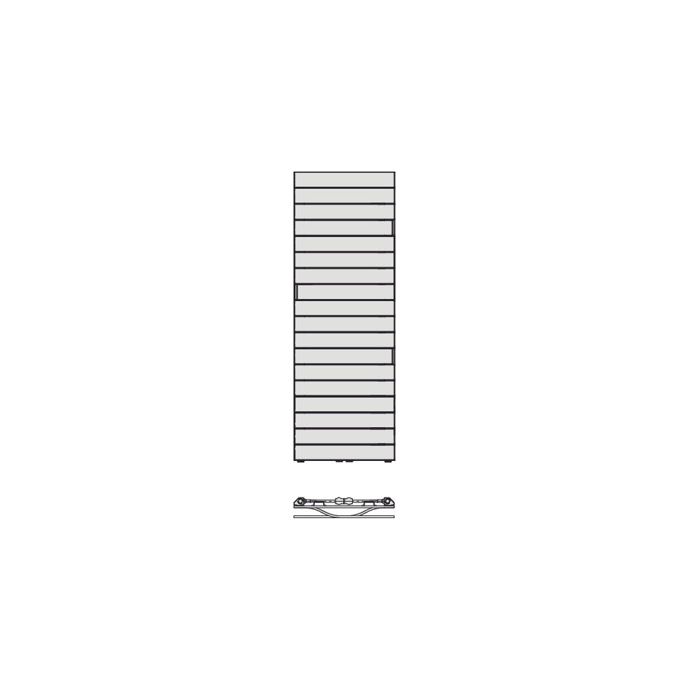 Kermi Tabeo Designheizkörper 1757x101x600mm, 1060W bei 75/65/20 Grad C, Weiß SG... KERMI-TBN101800602MXK 4037486437439 (Abb. 6)