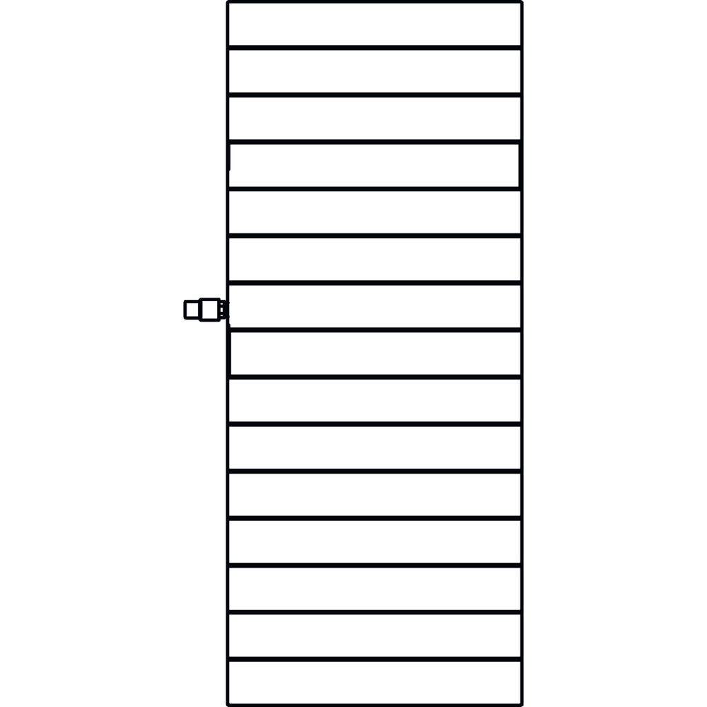 Kermi Tabeo-V Designheizkörper mit eingebautem Thermostatkopf links, Ventilanschluss mittig 1... KERMI-TBV10180050SLXK  (Abb. 6)