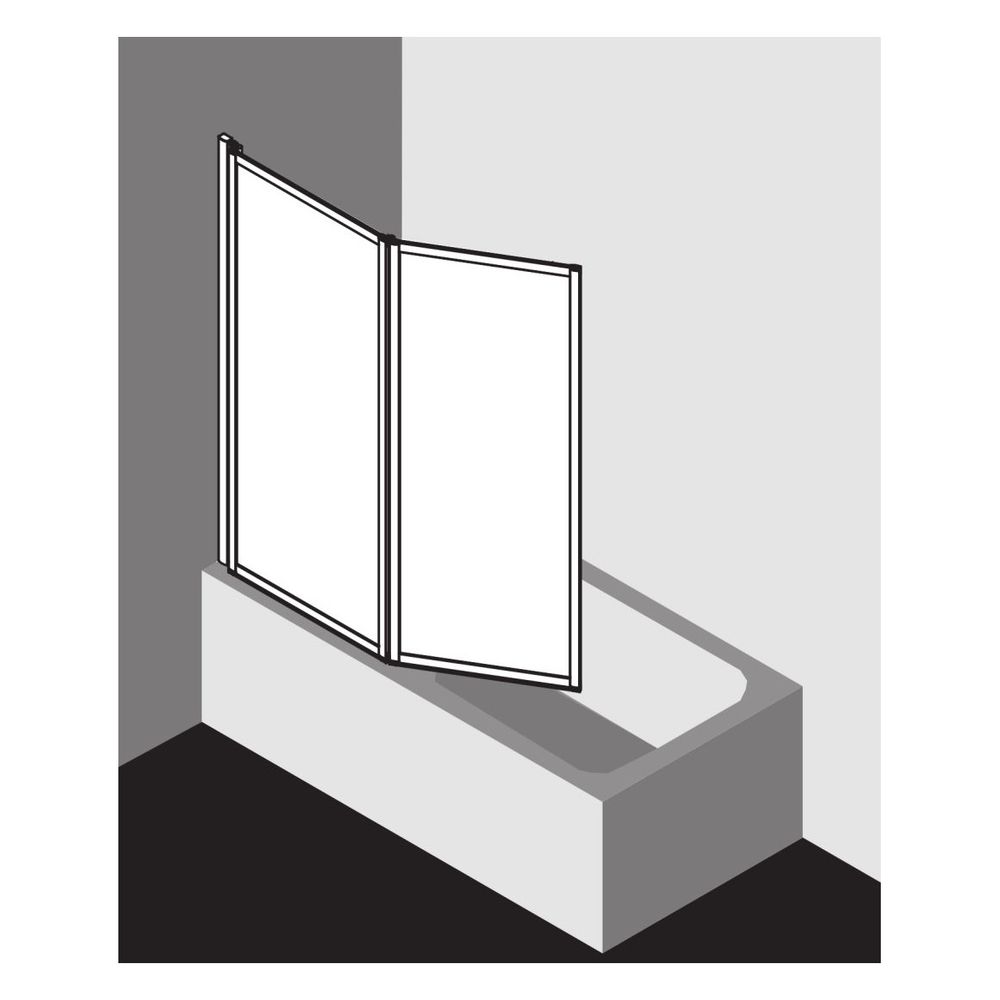Kermi Badewannenaufsatz Vario 2000 Faltwand 2F FW2 1400x600x24mm Kerolan Perl 3mm ... KERMI-V2FW20601412K 4046383453022 (Abb. 9)