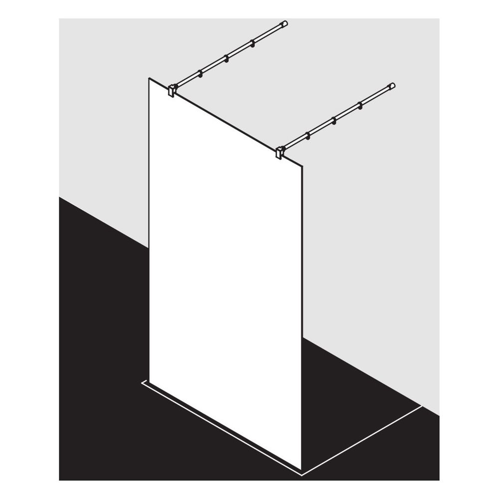 Kermi Walk-In XB Free FW1 2000x1400x18mm ESG Klar 8mm Schwarz Soft Anschlag links/... KERMI-XBFW1140203PK 4051484647249 (Abb. 6)