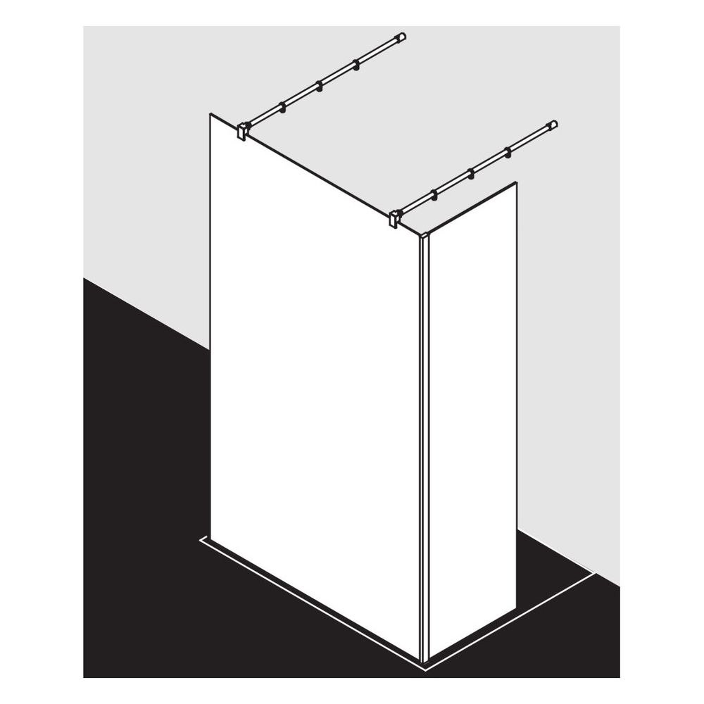 Kermi Walk-In XB Free FW1 2000x1400x18mm ESG Klar 8mm Schwarz Soft Anschlag links/... KERMI-XBFW1140203PK 4051484647249 (Abb. 9)