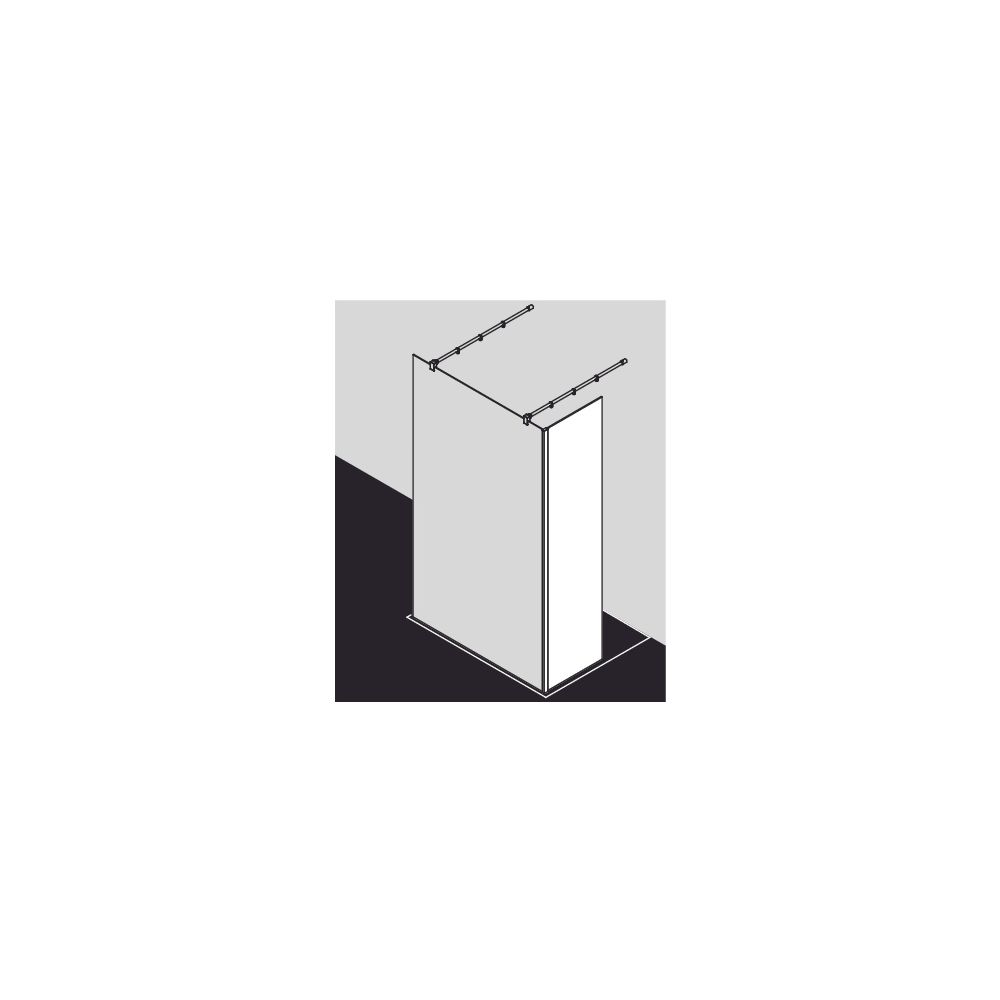 Kermi Walk-In XB Festfeld im Winkel FFW 2000x600x18mm ESG Klar 8mm Silber Hochgla... KERMI-XBFFW06020VAK 4051484432760 (Abb. 10)