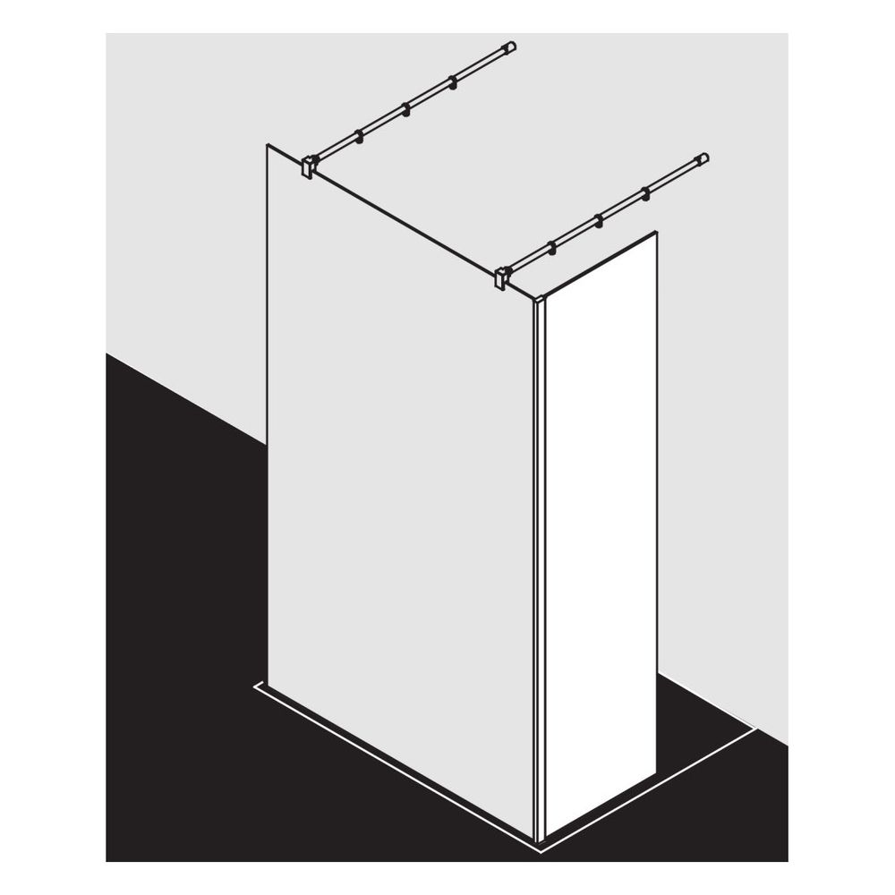 Kermi Walk-In XB Festfeld im Winkel FFW 2000x600x18mm ESG Klar 8mm Silber Hochglan... KERMI-XBFFW06020VAK 4051484432760 (Abb. 8)