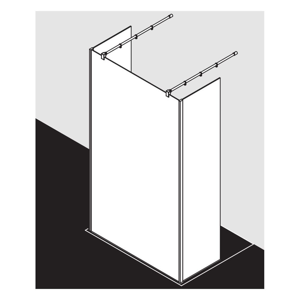 Kermi Walk-In XB Free FW1 2000x1400x18mm ESG Klar 8mm Schwarz Soft Anschlag links... KERMI-XBFW1140203PK 4051484647249 (Abb. 11)