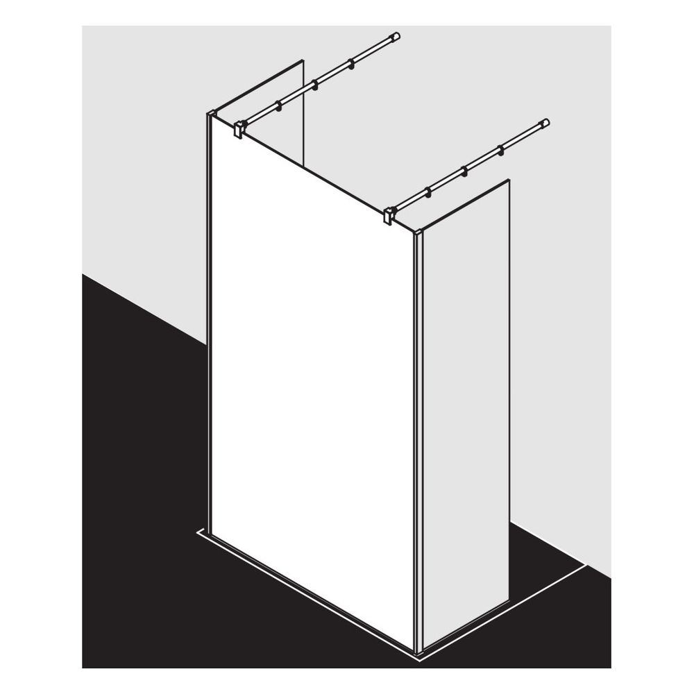 Kermi Walk-In XB Free FW1 2000x1400x18mm ESG Klar 8mm Schwarz Soft Anschlag links/... KERMI-XBFW1140203PK 4051484647249 (Abb. 5)