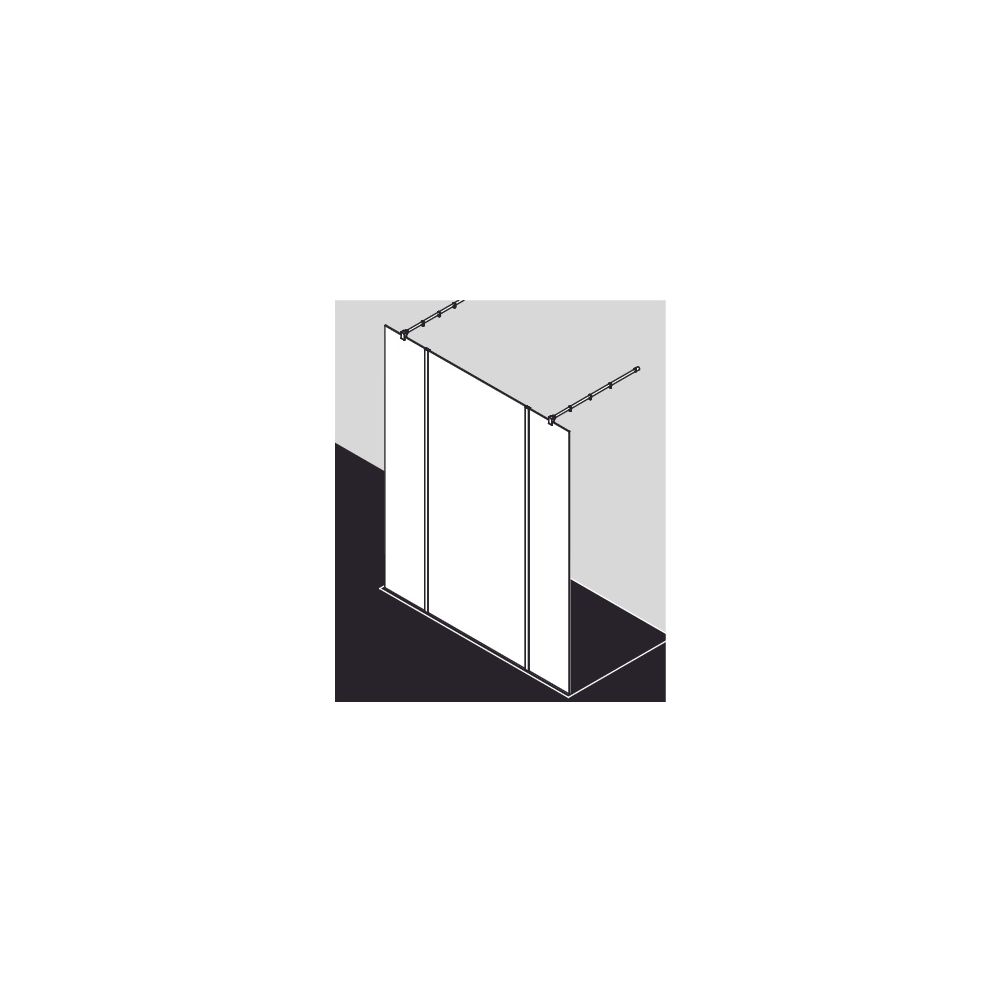 Kermi Walk-In XB Free FW1 2000x1400x18mm ESG Klar 8mm Schwarz Soft Anschlag links/... KERMI-XBFW1140203PK 4051484647249 (Abb. 3)