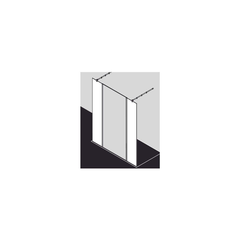 Kermi Walk-In XB Festfeld in Flucht WIH 2000x500x18mm ESG Klar 8mm Silber Hochgla... KERMI-XBWIH05020VPK 4051484410843 (Abb. 16)
