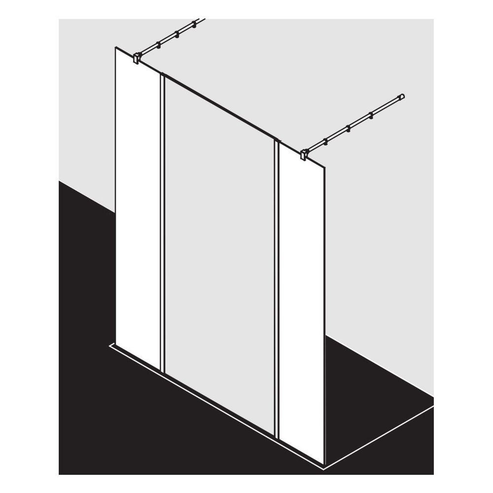 Kermi Walk-In XB Festfeld in Flucht WIH 2000x500x18mm ESG Klar 8mm Silber Hochgla... KERMI-XBWIH05020VPK 4051484410843 (Abb. 14)