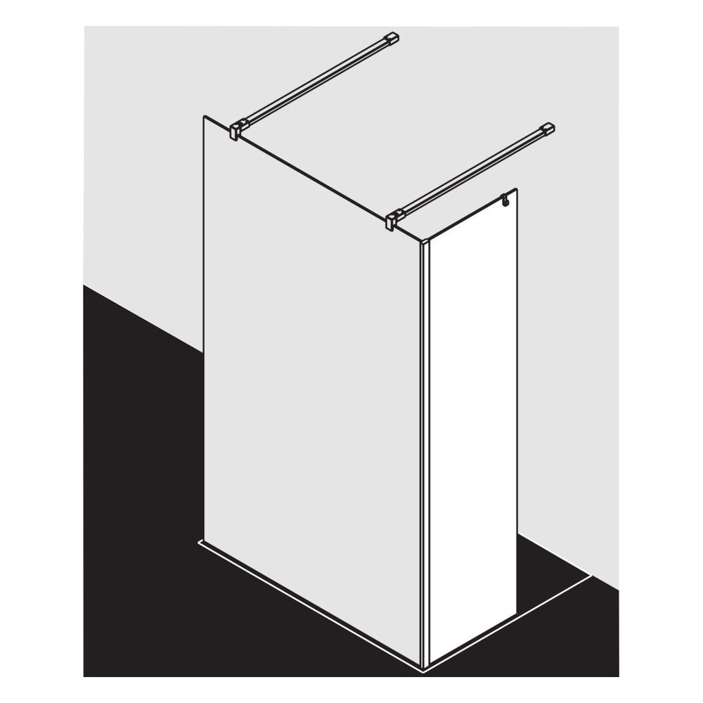 Kermi Walk-In XB Festfeld im Winkel FFW 2000x600x18mm ESG Klar 8mm Silber Hochglan... KERMI-XBFFW06020VAK 4051484432760 (Abb. 6)