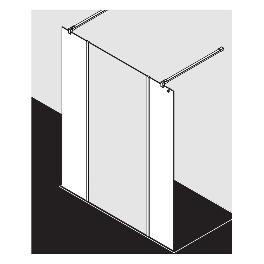 Kermi Walk-In XB Festfeld in Flucht WIH 2000x500x18mm ESG Klar 8mm Silber Hochgla... KERMI-XBWIH05020VPK 4051484410843 (Abb. 22)