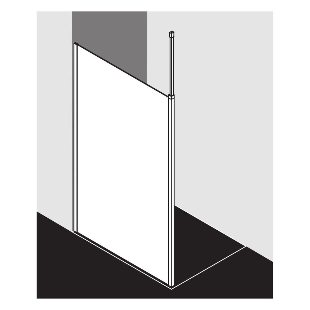 Kermi Walk-In Wall Walk-In XB WDL 2000x1100x18mm ESG Klar 8mm Silber Hochglanz An... KERMI-XBWDL11020VAK 4051484493006 (Abb. 10)