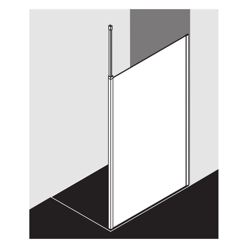 Kermi Walk-In Wall Walk-In XB WDR 2000x1600x18mm ESG Klar 8mm Schwarz Soft Anschla... KERMI-XBWDR160203PK 4051484648826 (Abb. 9)
