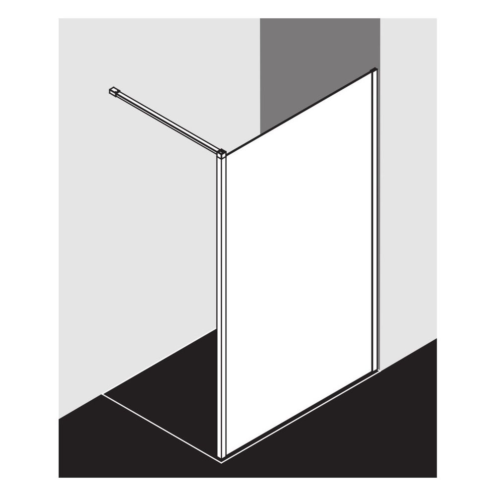 Kermi Walk-In Wall Walk-In XB WDR 2000x1600x18mm ESG Klar 8mm Schwarz Soft Anschla... KERMI-XBWDR160203PK 4051484648826 (Abb. 3)