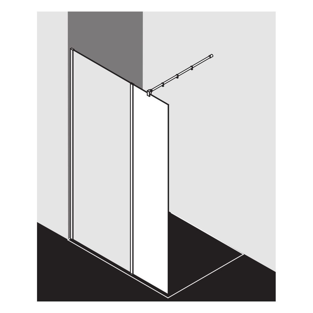 Kermi Walk-In XB Festfeld in Flucht WIH 2000x500x18mm ESG Klar 8mm Silber Hochgla... KERMI-XBWIH05020VPK 4051484410843 (Abb. 18)