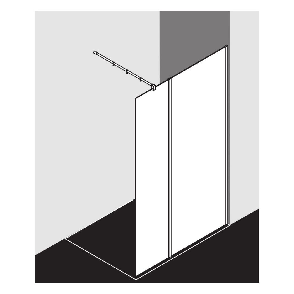 Kermi Walk-In XB Festfeld in Flucht WIH 2000x500x18mm ESG Klar 8mm Silber Hochgla... KERMI-XBWIH05020VPK 4051484410843 (Abb. 20)