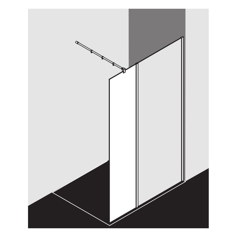 Kermi Walk-In XB Festfeld in Flucht WIH 2000x500x18mm ESG Klar 8mm Silber Hochglan... KERMI-XBWIH05020VPK 4051484410843 (Abb. 8)