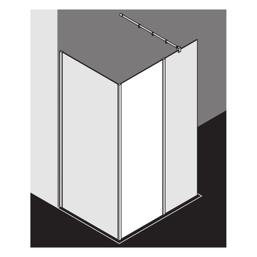 Kermi Walk-In XB Festfeld im Winkel FFW 2000x600x18mm ESG Klar 8mm Silber Hochgla... KERMI-XBFFW06020VAK 4051484432760 (Abb. 11)