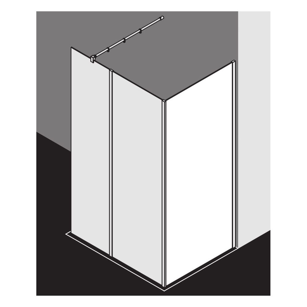 Kermi Walk-In Wall Walk-In XB WIW 2000x1200x18mm ESG Klar 8mm Silber Hochglanz An... KERMI-XBWIW12020VPK 4051484252788 (Abb. 18)