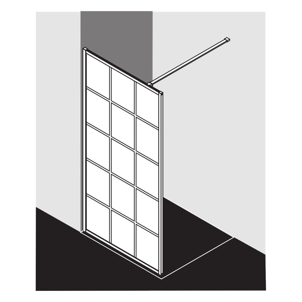 Kermi Walk-In Wall Walk-In XD WW1 2000x1400x25mm ESG Klar 8mm Schwarz Soft Anschla... KERMI-XDWW1140203PK 4051484949787 (Abb. 3)