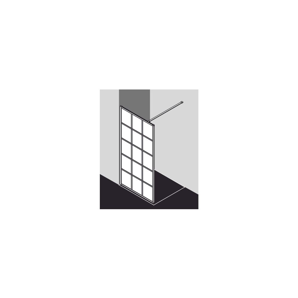 Kermi Walk-In Wall Walk-In XD WW2 2000x1600x25mm ESG Klar 8mm Schwarz Soft Anschla... KERMI-XDWW2160203PK 4051484949947 (Abb. 2)