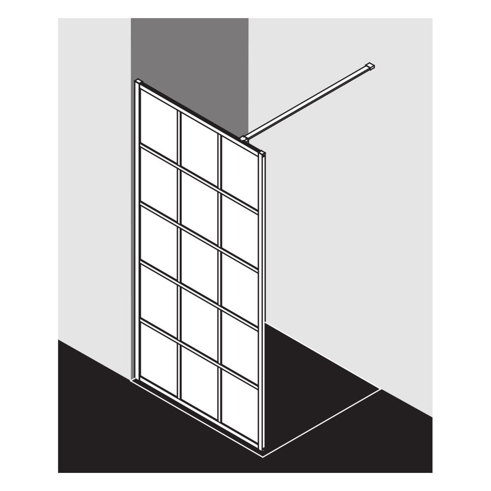Kermi Walk-In Wall Walk-In XD WW2 2000x1600x25mm ESG Klar 8mm Schwarz Soft Anschla... KERMI-XDWW2160203PK 4051484949947 (Abb. 3)