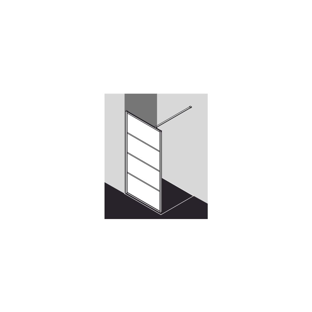 Kermi Walk-In Wall Walk-In XD WW3 2000x1200x25mm ESG Klar 8mm Schwarz Soft Anschla... KERMI-XDWW3120203PK 4051484950042 (Abb. 2)