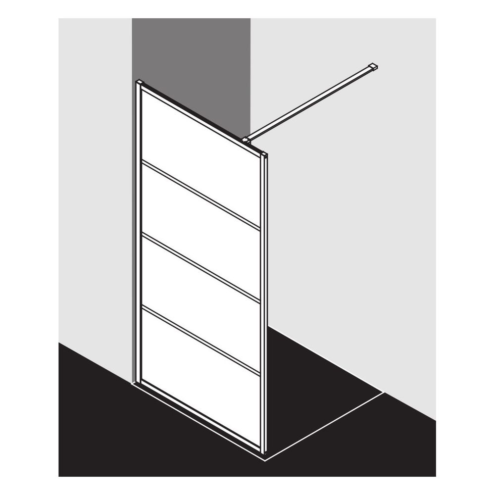 Kermi Walk-In Wall Walk-In XD WW3 2000x1200x25mm ESG Klar 8mm Schwarz Soft Anschla... KERMI-XDWW3120203PK 4051484950042 (Abb. 3)