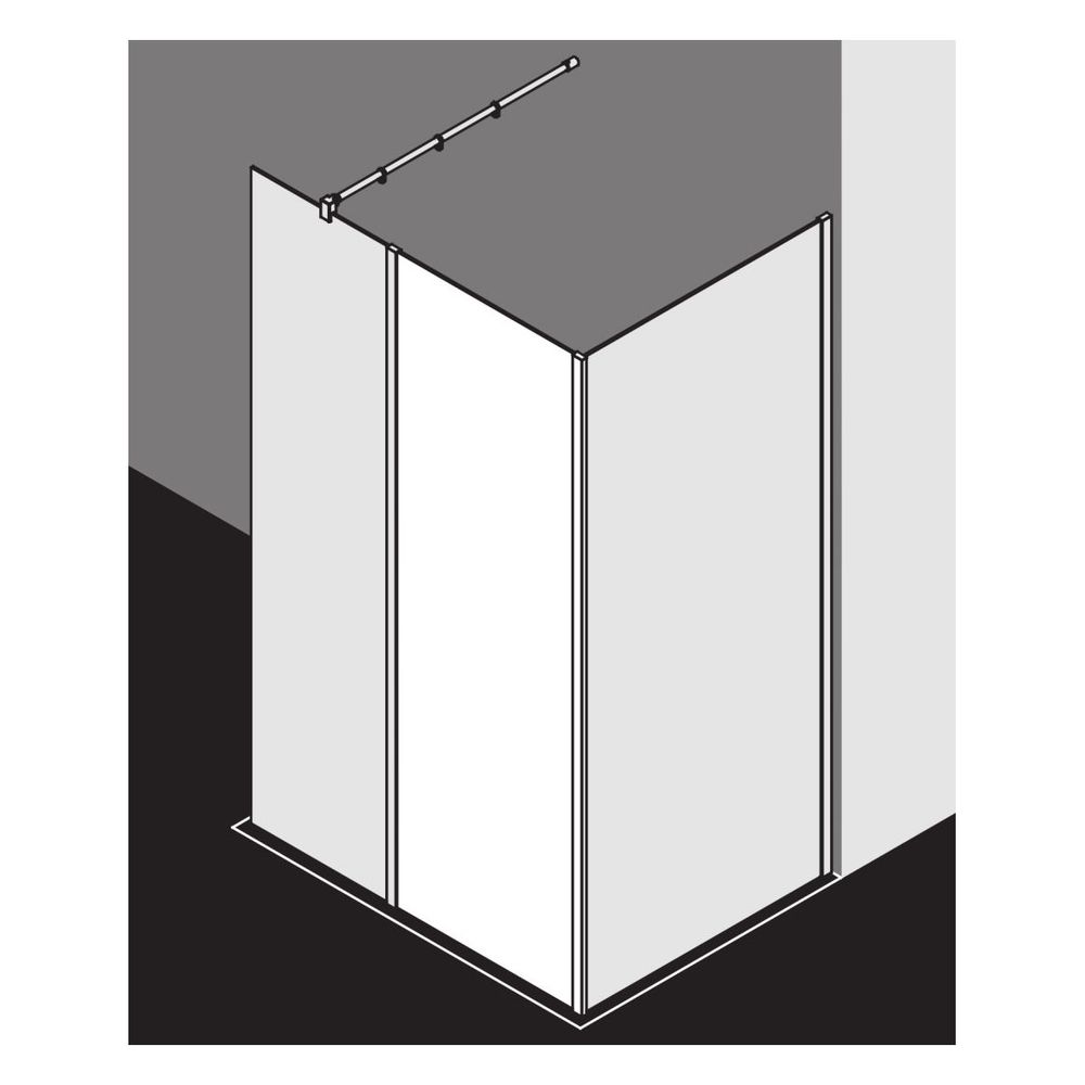Kermi Walk-In XB Festfeld im Winkel FFW 2000x600x18mm ESG Klar 8mm Silber Hochgla... KERMI-XBFFW06020VAK 4051484432760 (Abb. 19)