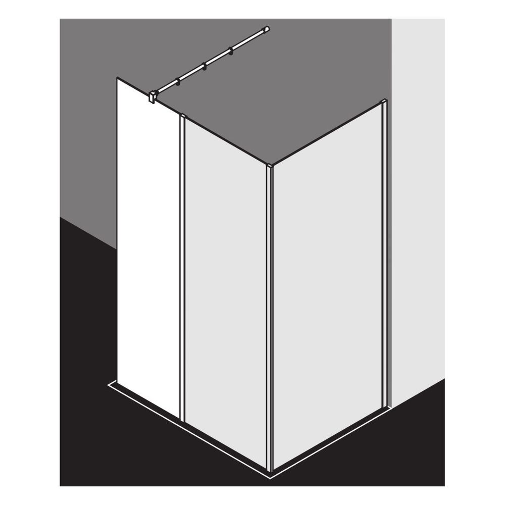 Kermi Walk-In XB Festfeld in Flucht WIH 2000x500x18mm ESG Klar 8mm Silber Hochglan... KERMI-XBWIH05020VPK 4051484410843 (Abb. 9)