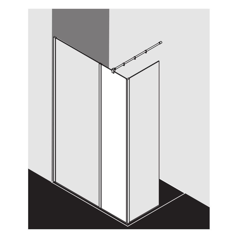 Kermi Walk-In XB Festfeld in Flucht WIH 2000x500x18mm ESG Klar 8mm Silber Hochglan... KERMI-XBWIH05020VPK 4051484410843 (Abb. 6)