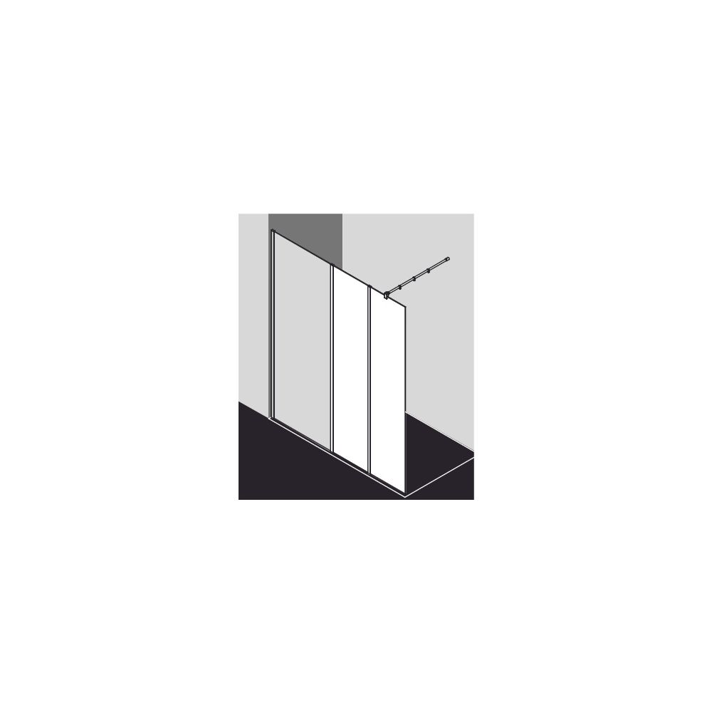 Kermi Walk-In XB Festfeld in Flucht WIH 2000x500x18mm ESG Klar 8mm Silber Hochglan... KERMI-XBWIH05020VPK 4051484410843 (Abb. 5)
