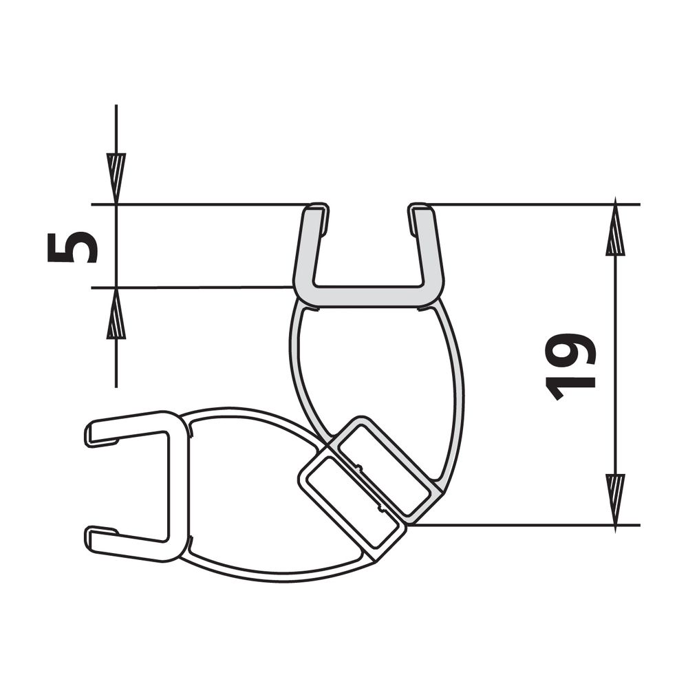 Kermi Magnetprofil x1, 1236 für Türflügel 6mm, 2010mm, passend bis Serienhöhe 2000mm, 60... KERMI-6025701 4051484930099 (Abb. 2)