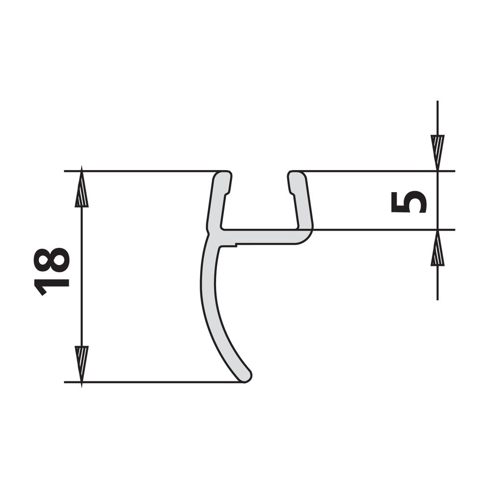 Kermi Glasabdichtung senkrecht x1, 1240, 2000mm, passend bis Serienhöhe 2000mm, 2534091... KERMI-2534091 4051484923183 (Abb. 2)