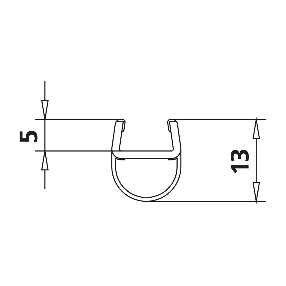 Kermi Glasabdichtung senkrecht x1, 1647, 2000mm, passend bis Serienhöhe 2000mm, 6031696... KERMI-6031696 4051484930198 (Abb. 2)