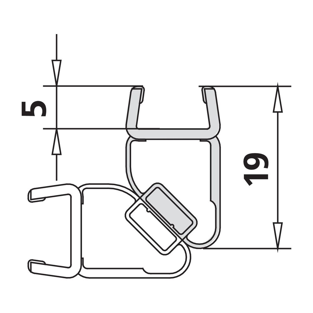 Kermi Magnetprofil x1, 1648, 2000mm, passend bis Serienhöhe 2000mm, 6032434... KERMI-6032434 4051484930235 (Abb. 4)
