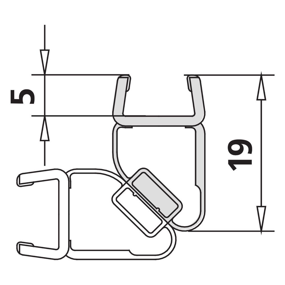 Kermi Magnetprofil x1, 1648, 2000mm, passend bis Serienhöhe 2000mm, 6032434... KERMI-6032434 4051484930235 (Abb. 3)