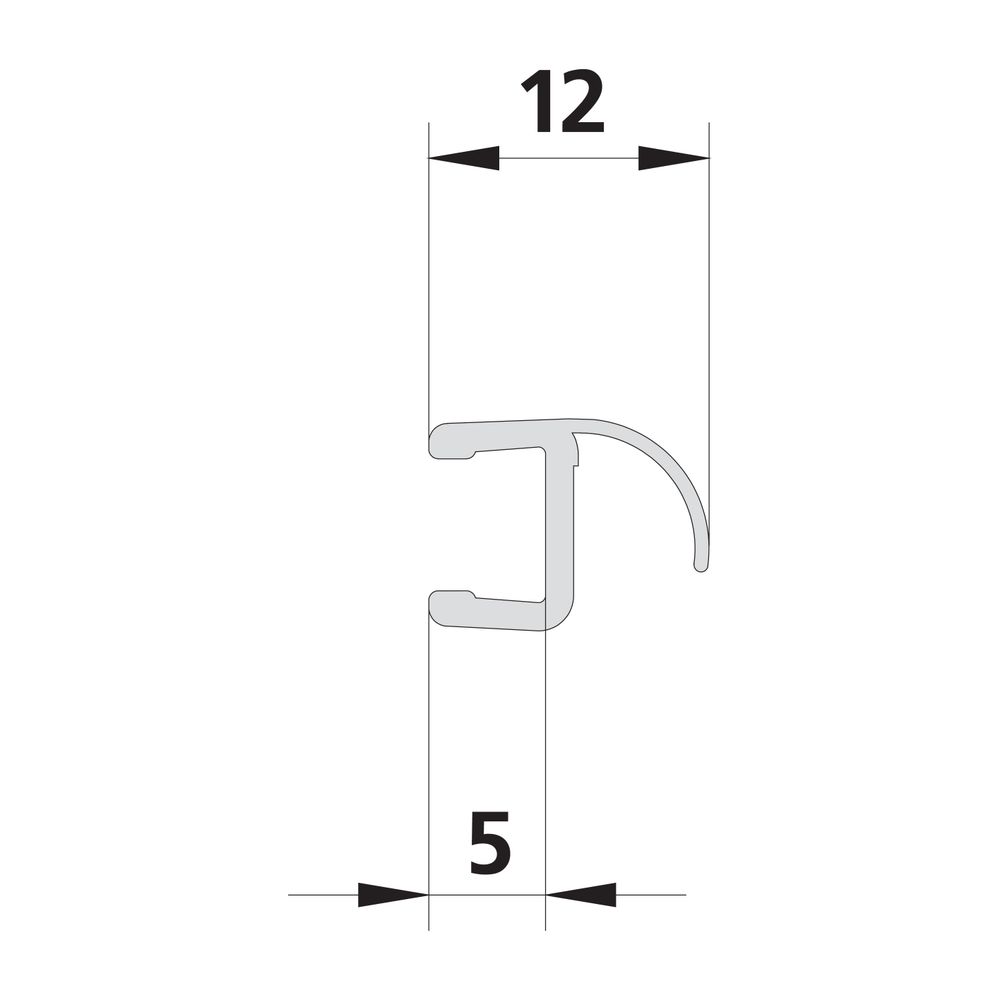Kermi Glasabdichtung Flügel senkrecht x1, 1236, 2000mm, passend für Serienhöhe 2000mm, 6... KERMI-6031698 4051484930204 (Abb. 2)