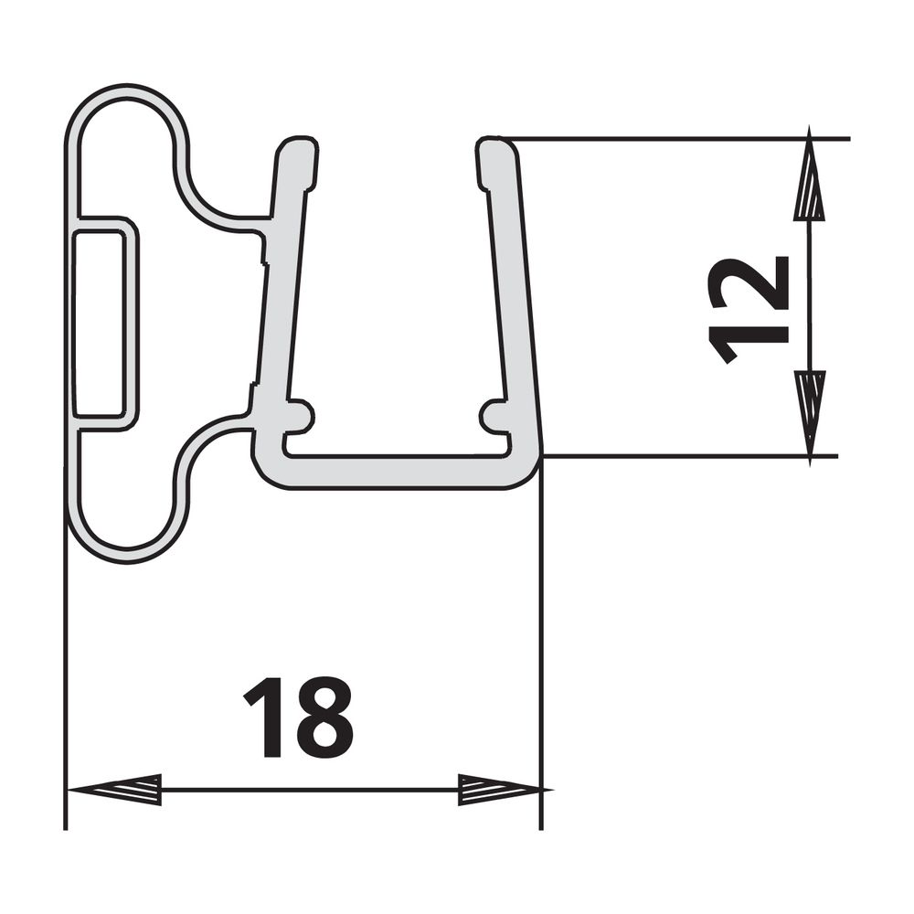 Kermi Magnetprofil x1, 1650, 2000mm, passend bis Serienhöhe 2000mm, 6031610... KERMI-6031610 4051484930174 (Abb. 2)