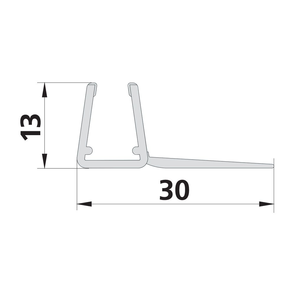 Kermi Glasabdichtung senkrecht x1, 3505, 2000mm, passend bis Serienhöhe 2000mm, 6034771... KERMI-6034771 4051484930464 (Abb. 2)