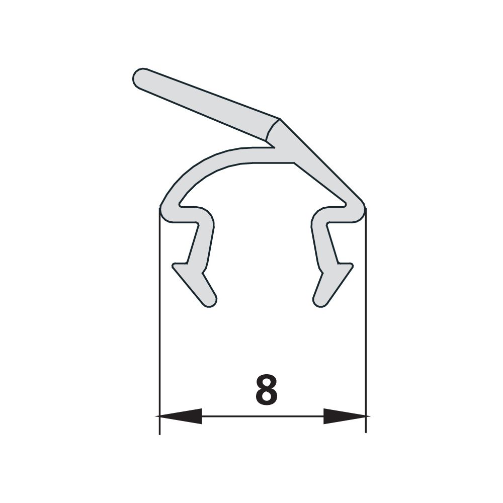 Kermi Anschlagdichtung senkrecht 4037, 1972mm bis Serienhöhe 2000mm, 2240371... KERMI-2240371 4051484920977 (Abb. 2)