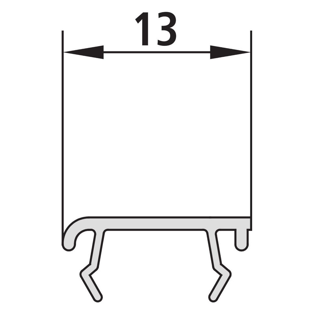 Kermi Glasabdichtung senkrecht Transparent x1, 4628, 2000mm, passend für Serienhöhe 2000... KERMI-6052741 4051484931461 (Abb. 2)