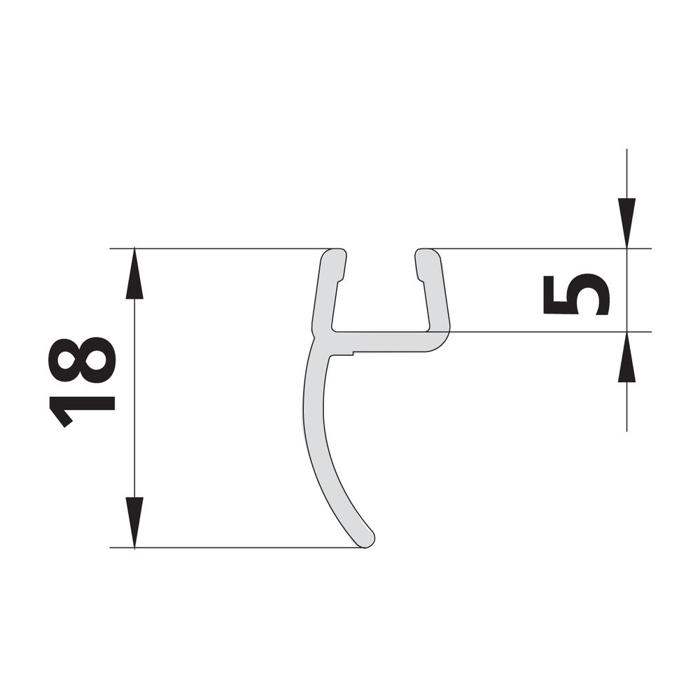 Kermi Glasabdichtung senkrecht 4665 9 BS x1, 4699, 2000mm, passend bis Serienhöhe 2000mm... KERMI-2534970 4051484925569 (Abb. 2)