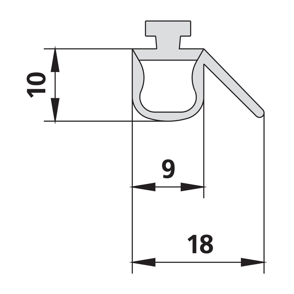 Kermi Dichtleiste TS2 waagerecht x3, 47104, 664mm/414mm/364mm, 2534108... KERMI-2534108 4051484923336 (Abb. 2)
