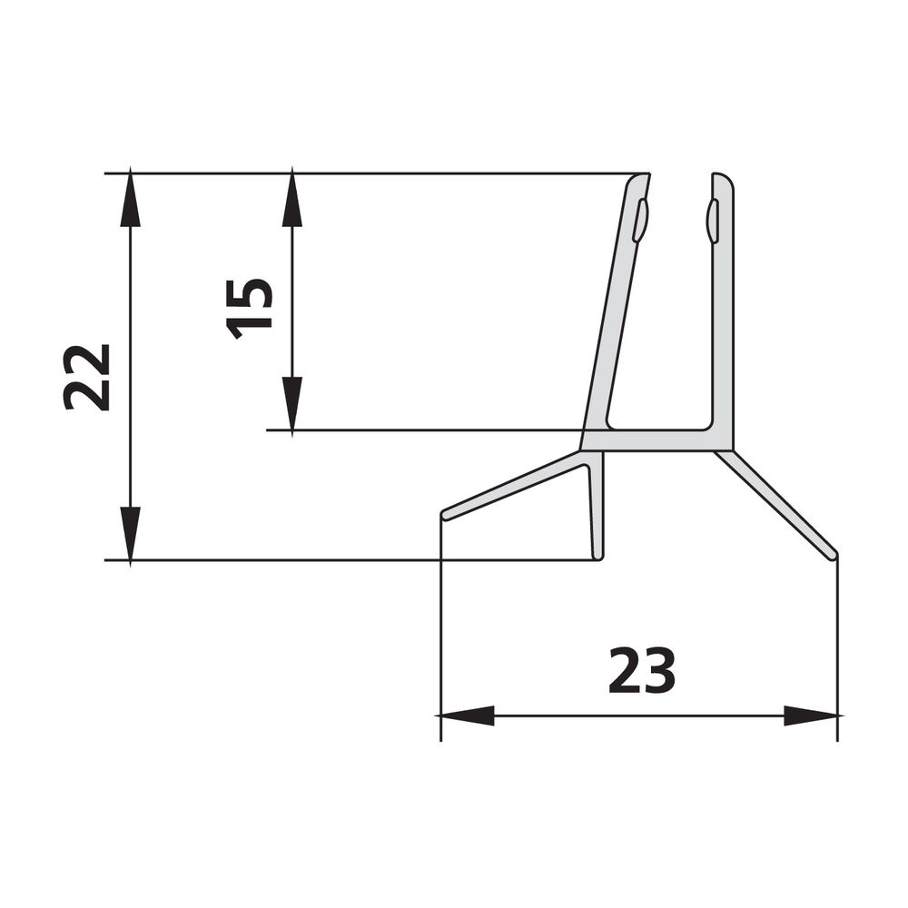 Kermi Dichtleiste x1, 6069, 985mm, 2534102... KERMI-2534102 4051484923299 (Abb. 2)