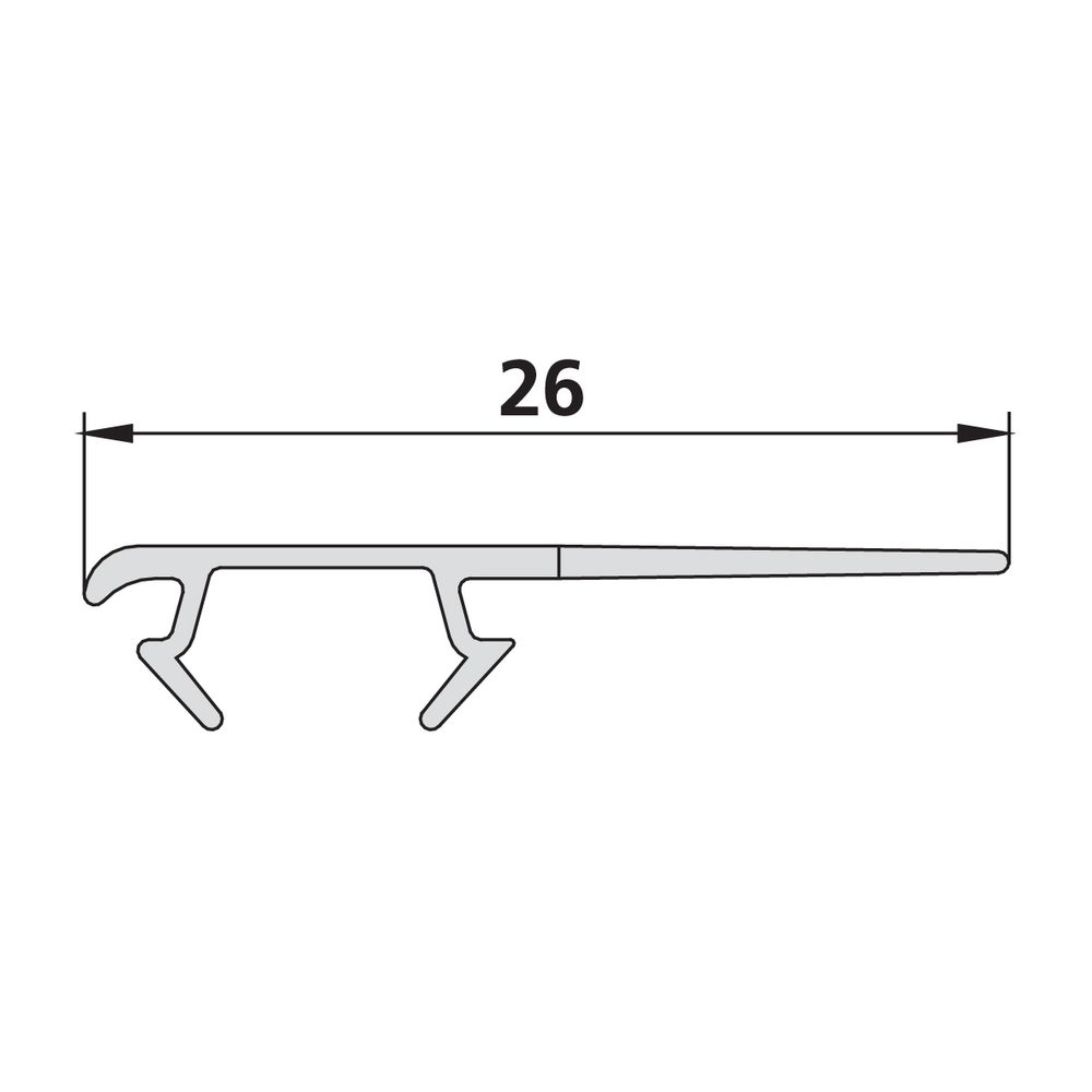 Kermi Anschlagprofil senkrecht x1, 9246, 2000mm bis Serienhöhe 2000mm, 6000348... KERMI-6000348 4051484929895 (Abb. 2)